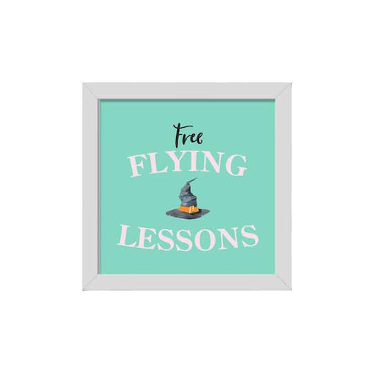 Flying Lesson White Framed Print Wall Art